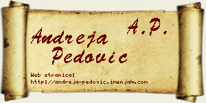 Andreja Pedović vizit kartica